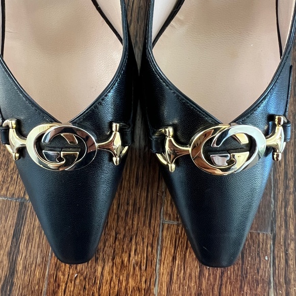 Gucci Black Zumi Leather Pumps Mid-heel. Size 8 (EU38) - Picture 14 of 16